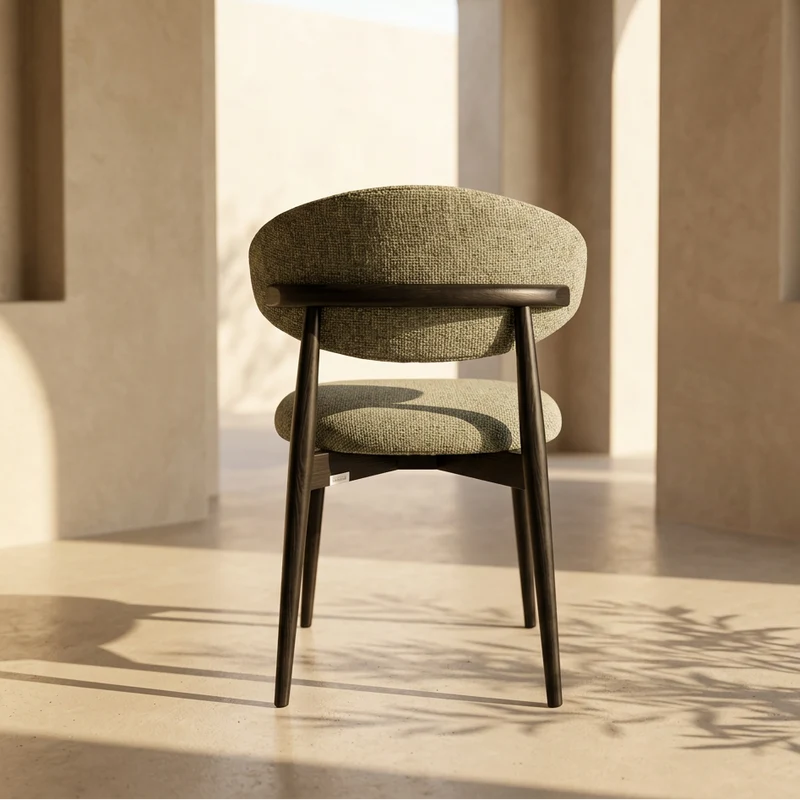 Chaise Jaspe Verte et Bois noir