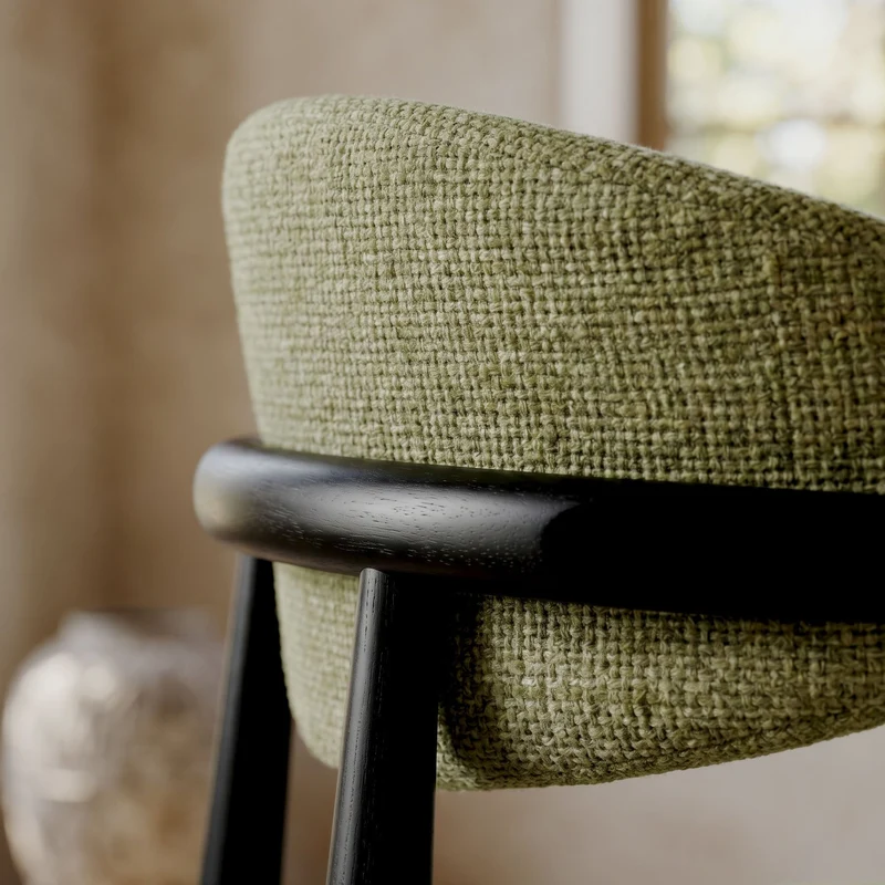 Chaise Jaspe Verte et Bois noir