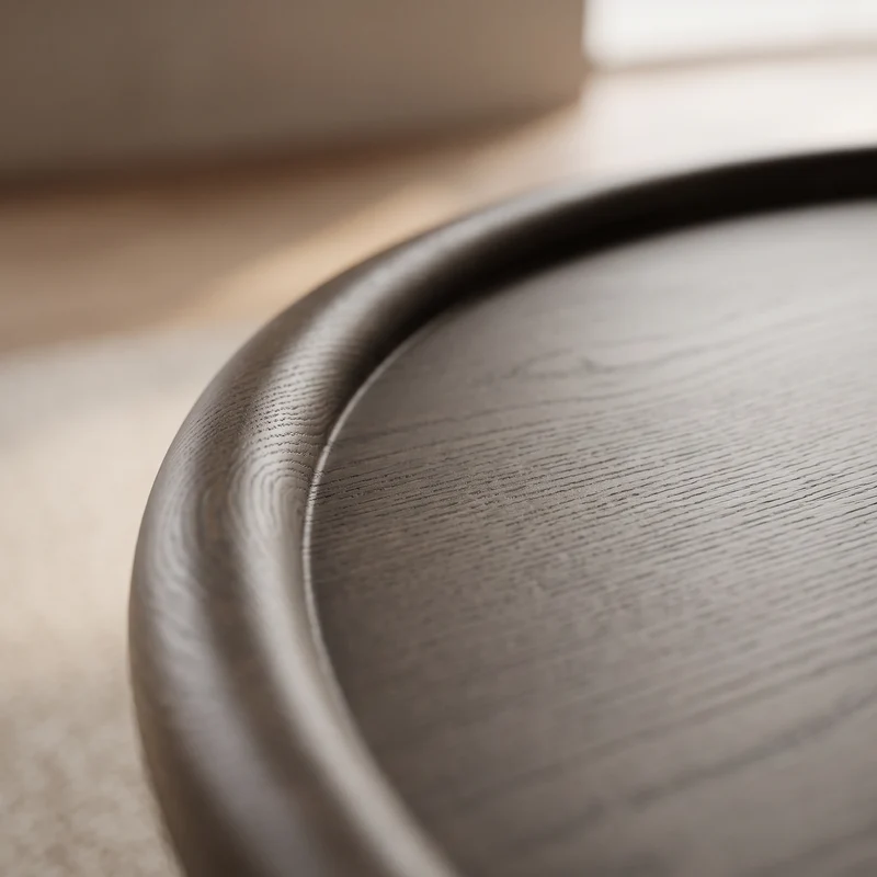 Table basse ANA ronde en noyer – Ø 110 cm