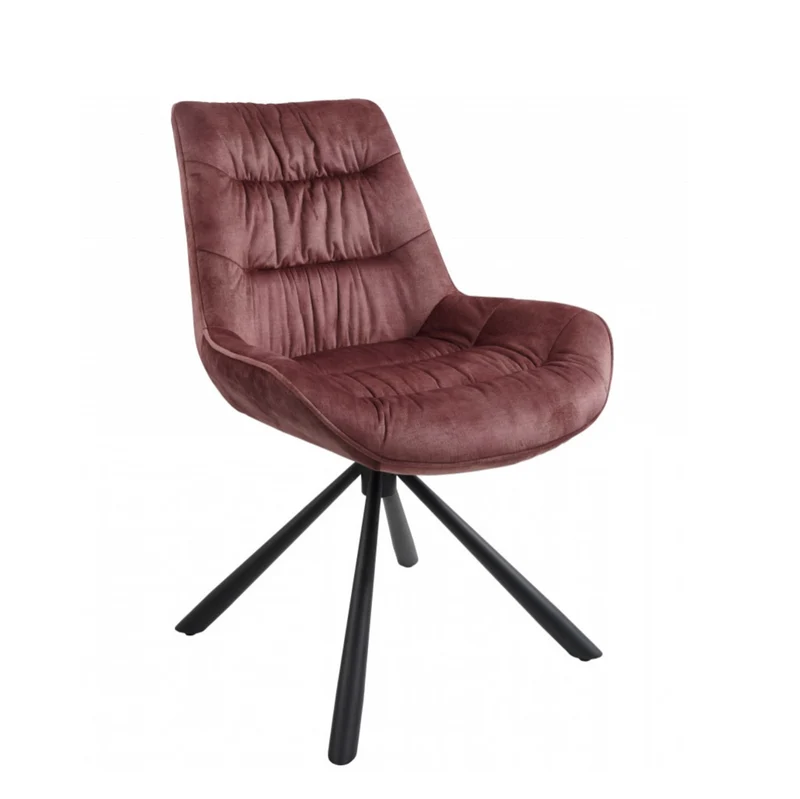 Chaise Velvet baquet pivotante rose