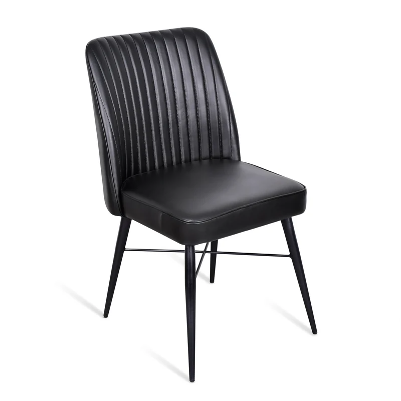 Chaise Kelya cuir noir