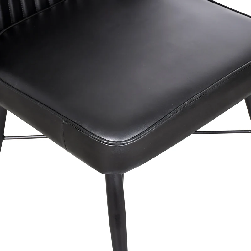 Chaise Kelya cuir noir