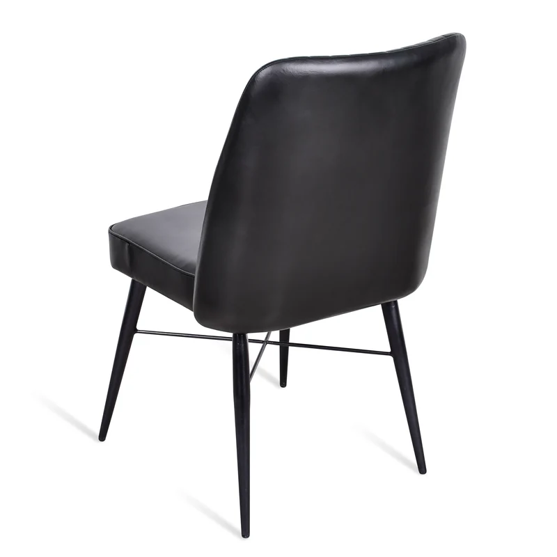Chaise Kelya cuir noir