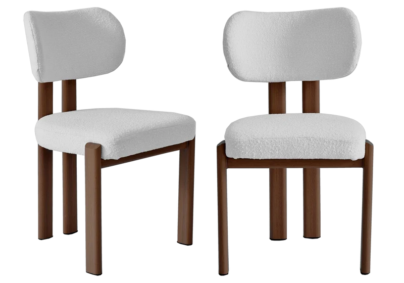 Ensemble table noyer et 4 chaises Japandi - Akira