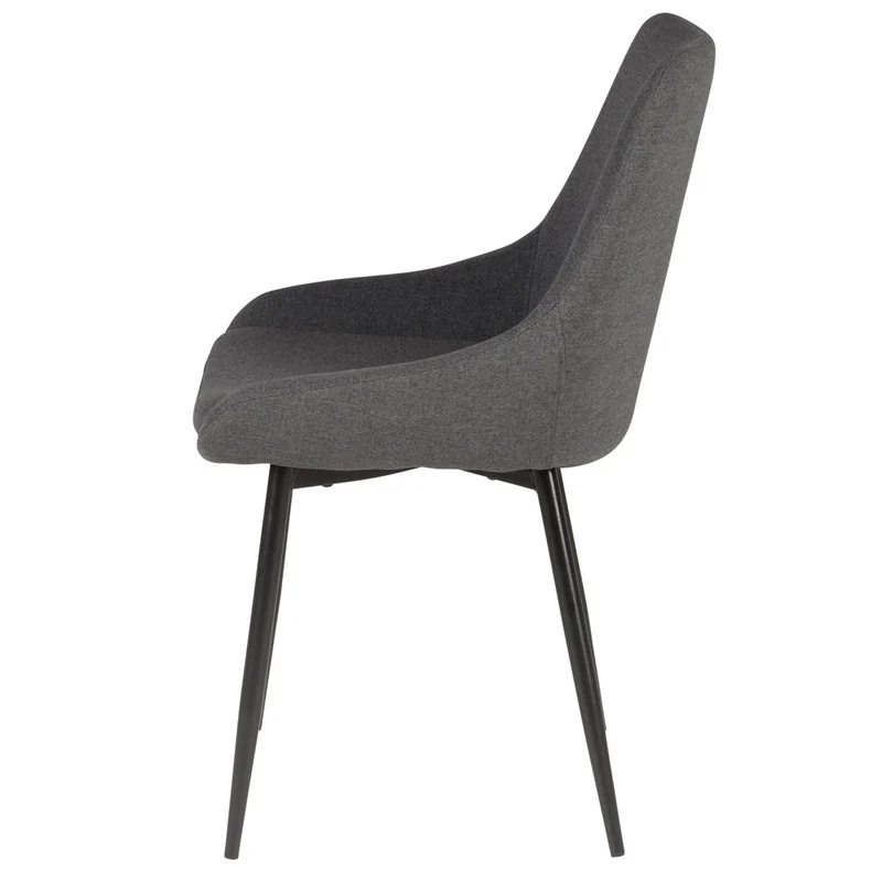 Chaise BARI tissu pieds métal