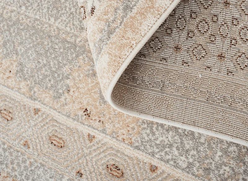 Tapis à motifs orientaux beige et marron 200 x 290 cm LUMA