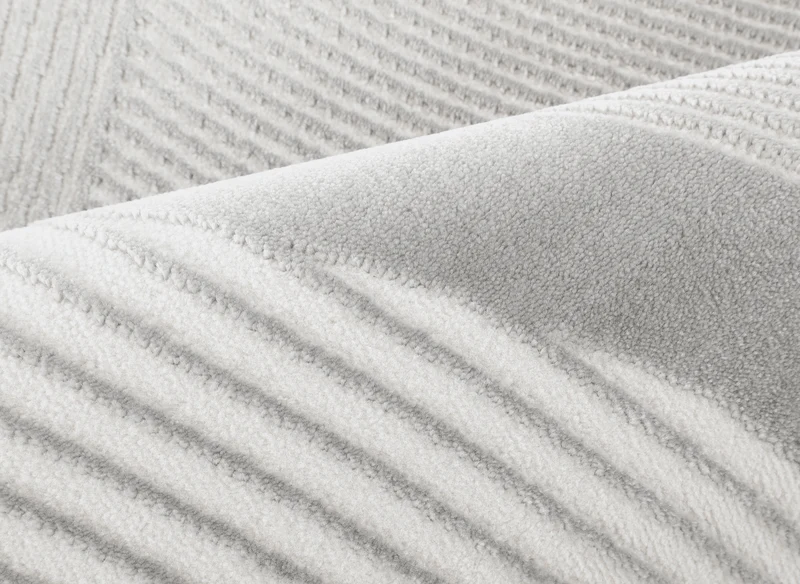 Tapis gris à motifs vague 160 x 230 cm KANSAS