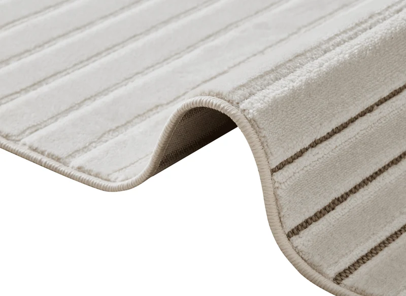 Tapis blanc écru à motifs chevrons 200 x 290 cm AMONA