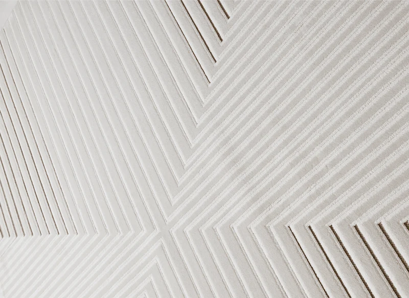 Tapis blanc écru à motifs chevrons 200 x 290 cm AMONA