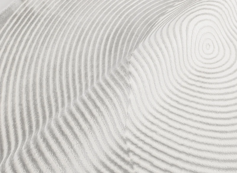 Tapis gris à motifs ronds 200 x 290 cm UTAH