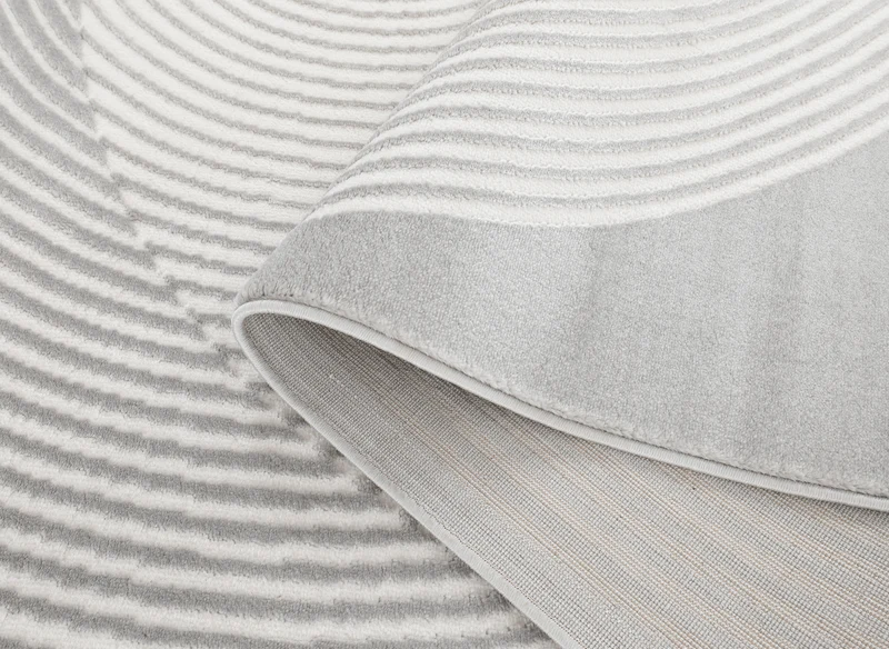 Tapis gris à motifs ronds 200 x 290 cm UTAH