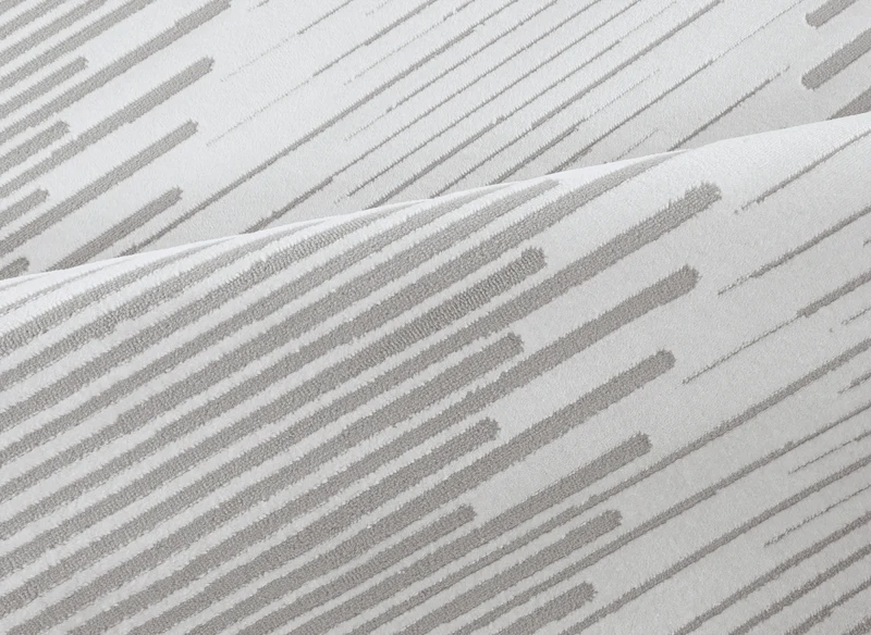 Tapis gris à lignes asymétriques 160 x 230 cm VENISE