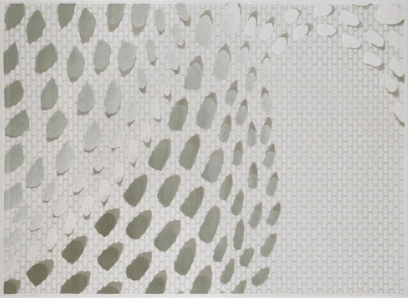Tapis gris à motifs écailles 200 x 290 cm OLERA