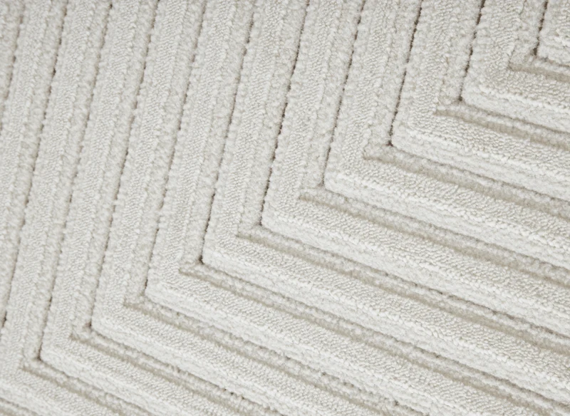 Tapis blanc écru à losanges beiges 200 x 290 cm ROUBY