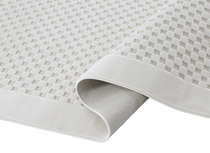 Tapis gris à motifs carreaux 160 x 230 cm MATILA