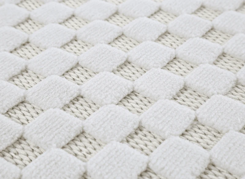 Tapis gris à motifs carreaux 160 x 230 cm MATILA