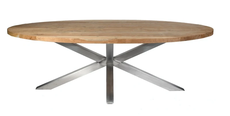 Table ovale Arya pied croisé