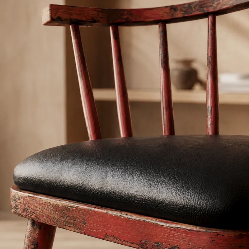 Chaise bistrot London rouge