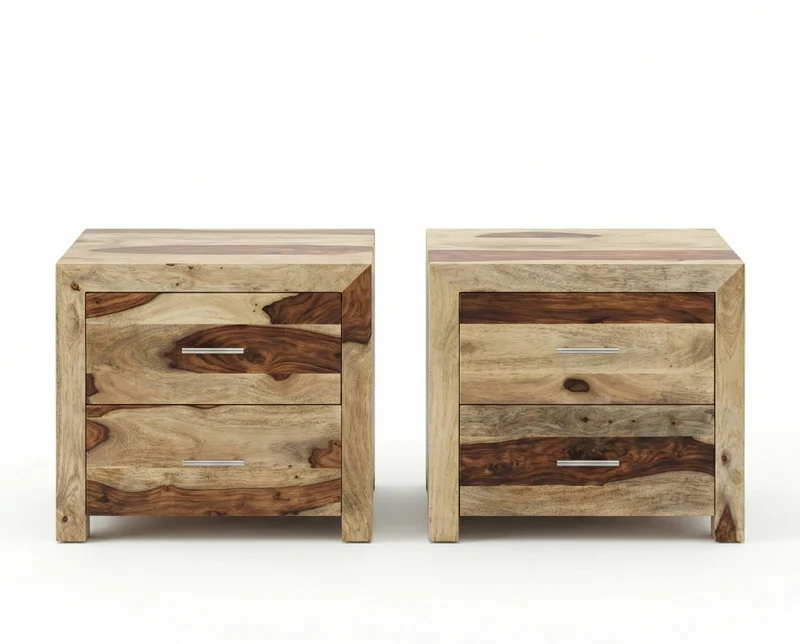 2 Tables de chevet Jamba – sheesham naturel