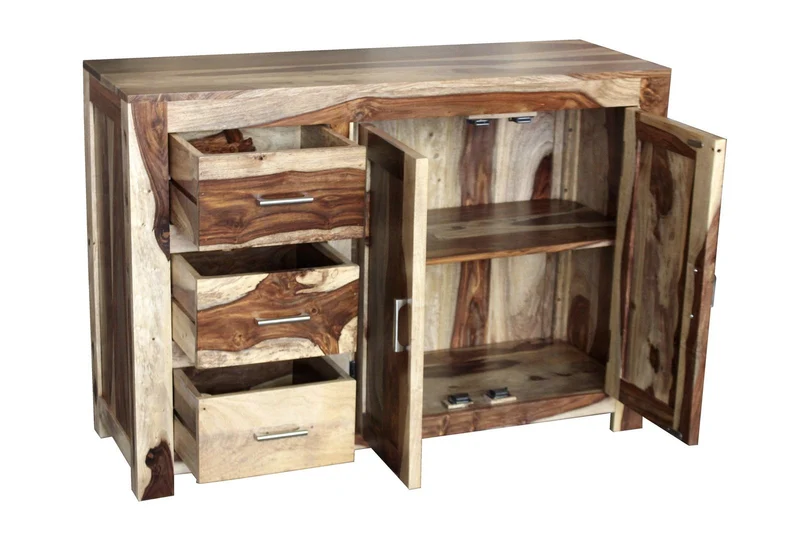 Buffet Avadi 2 portes 3 tiroirs naturel