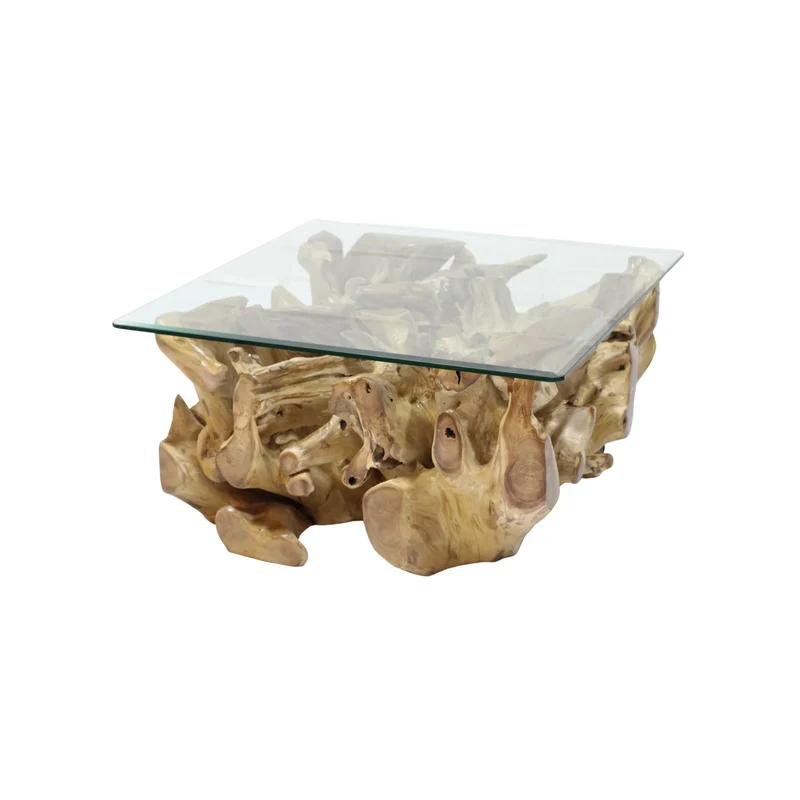 Table basse racine teck 20*48*48" NATURE