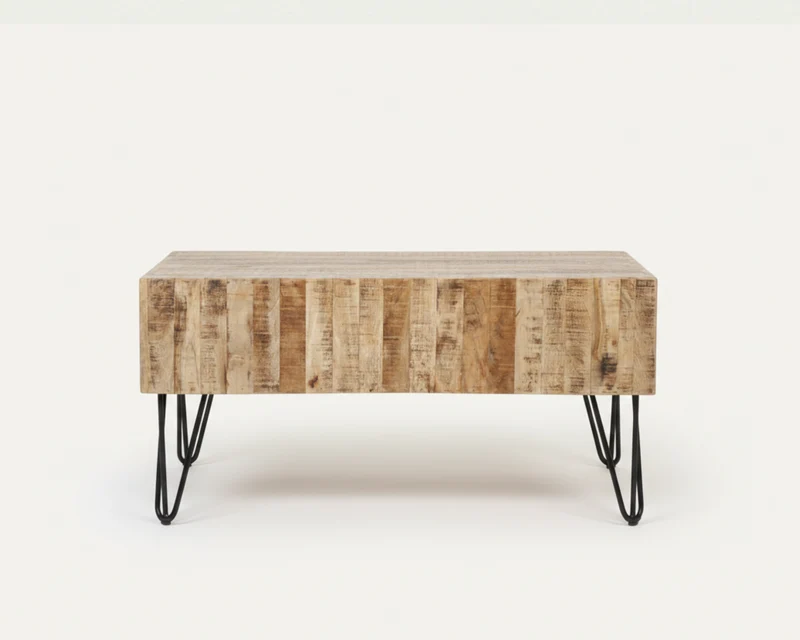Table basse rectangle Leeds – manguier massif