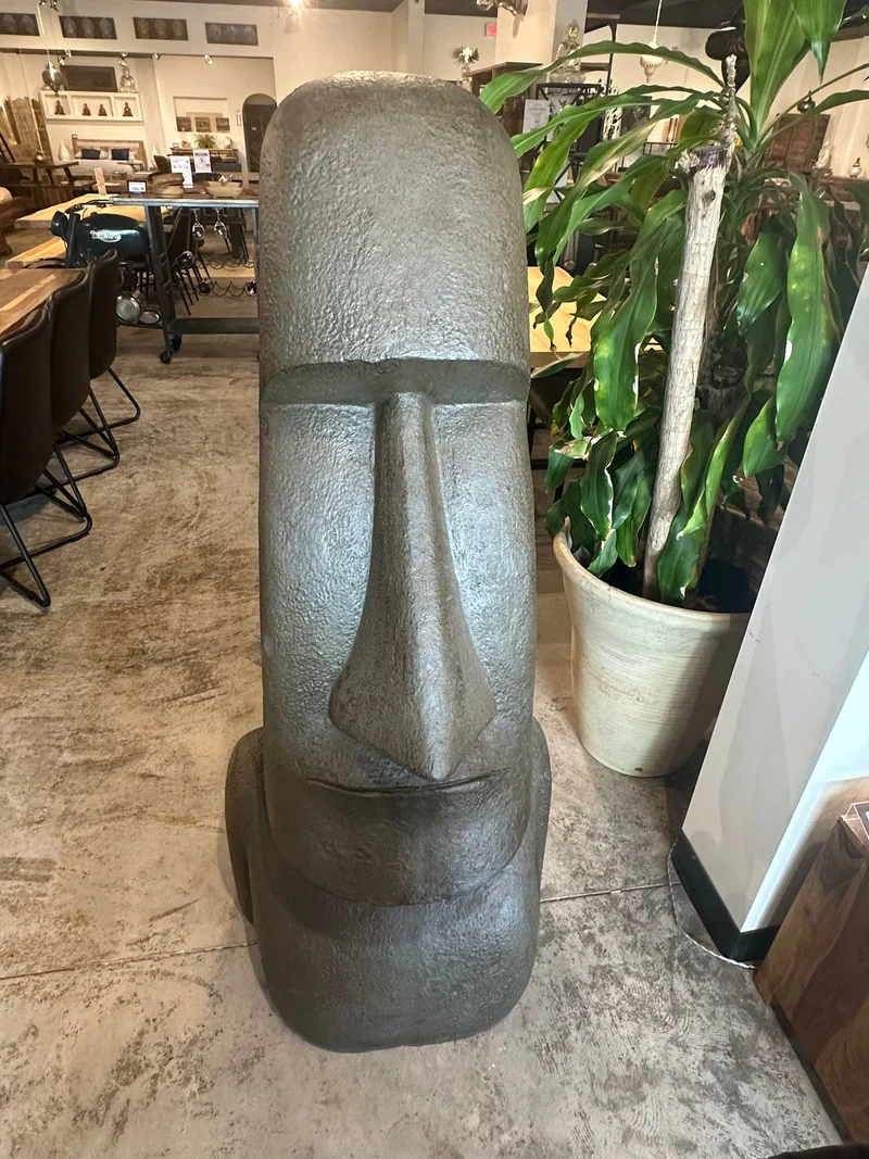 Statue tête Îles de Pâques 58"