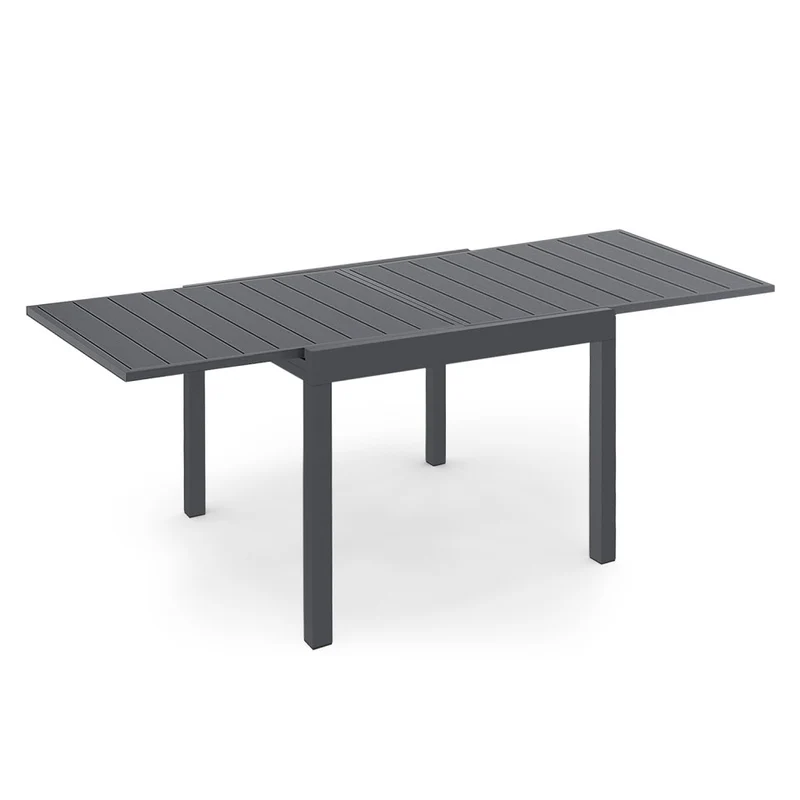 Ensemble repas extensible 8 places en polywood gris