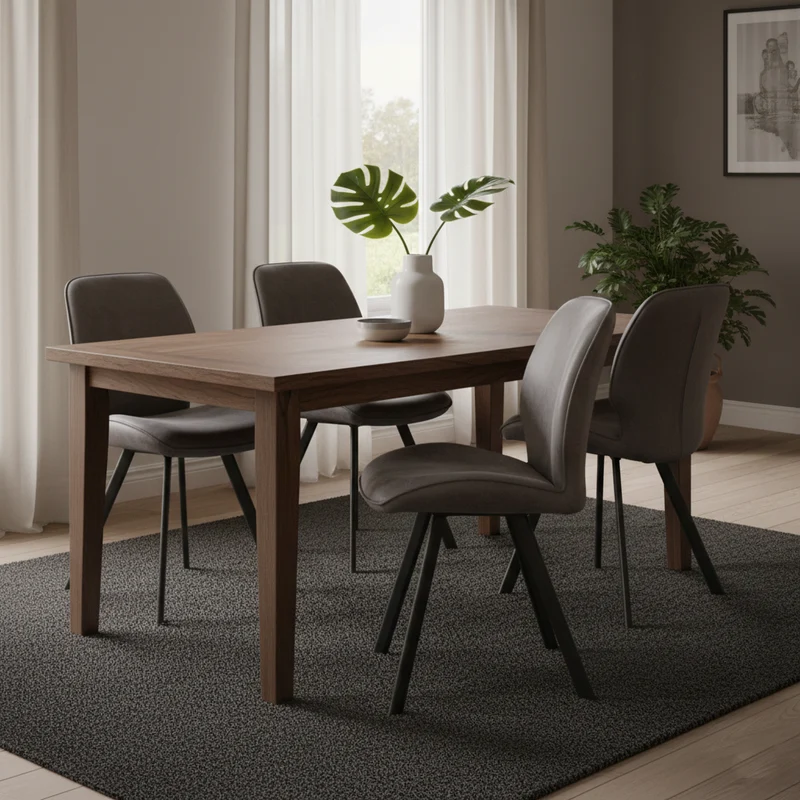 Chaise Cuir Noir Casse | Sasha