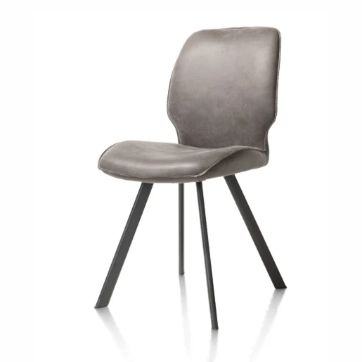 Chaise Cuir Noir Casse | Sasha