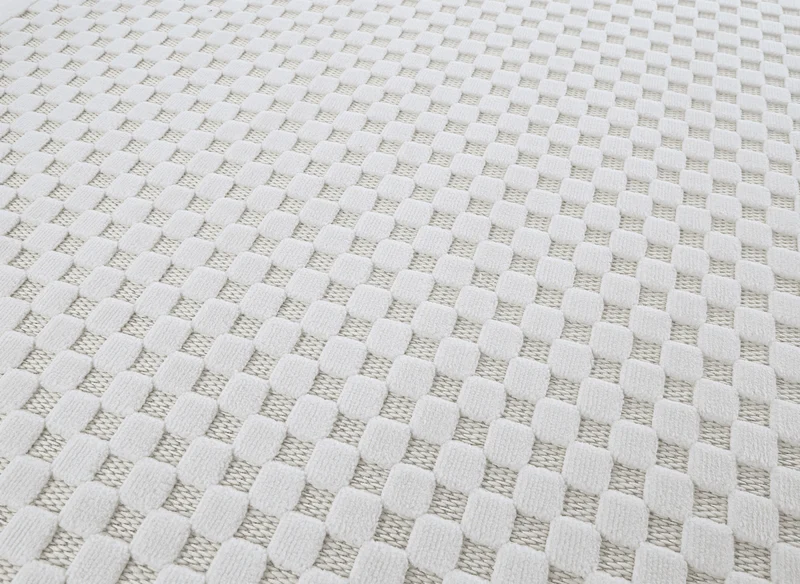 Tapis gris à motifs carreaux 200 x 290 cm MATILA
