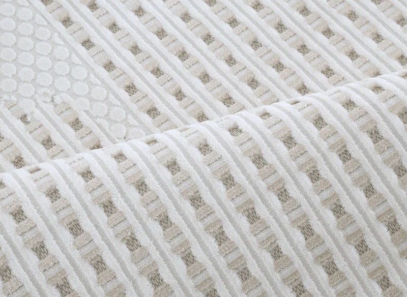 Tapis gris et taupe à motifs graphique 160 x 230 cm SIRMA