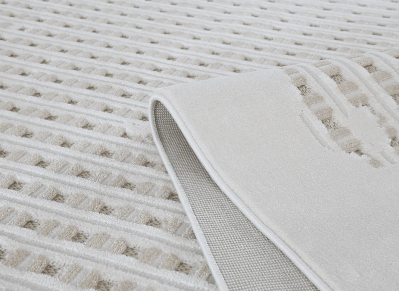 Tapis gris et taupe à motifs graphique 160 x 230 cm SIRMA
