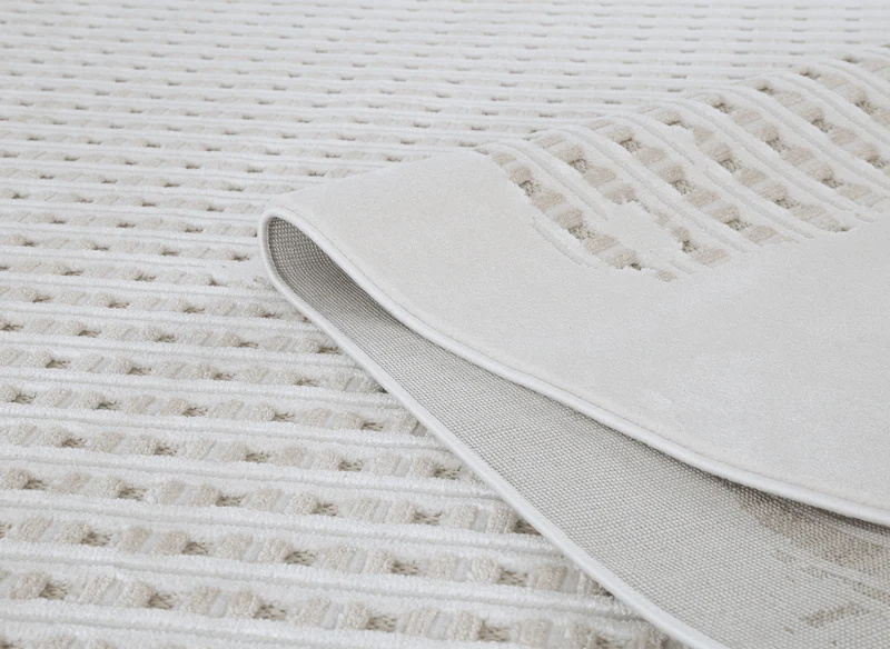 Tapis gris et taupe à motifs graphique 160 x 230 cm SIRMA