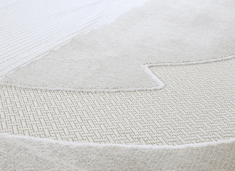 Tapis gris à motif circulaire 200 x 290 cm SYDNEY
