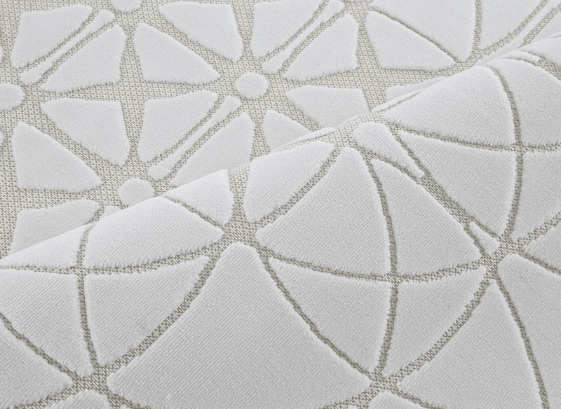 Tapis gris à motifs rosaces 160 x 230 cm SINGAPOUR