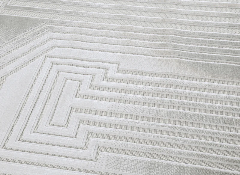 Tapis gris à motifs de lignes 160 x 230 cm PERTONA