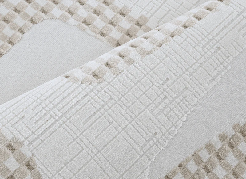 Tapis beige à motifs 160 x 230 cm BRUME