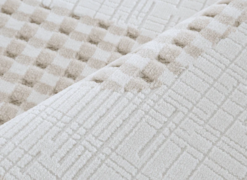 Tapis beige à motifs 160 x 230 cm BRUME