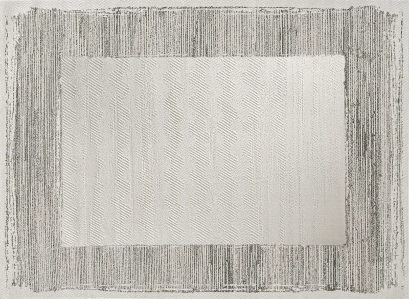 Tapis gris à tissu texturé 160 x 230 cm SOLIS