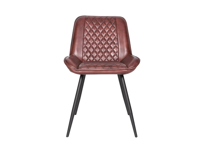 Chaise Nessa cuir bourgogne