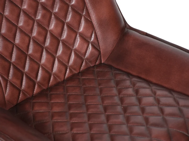 Chaise Nessa cuir bourgogne