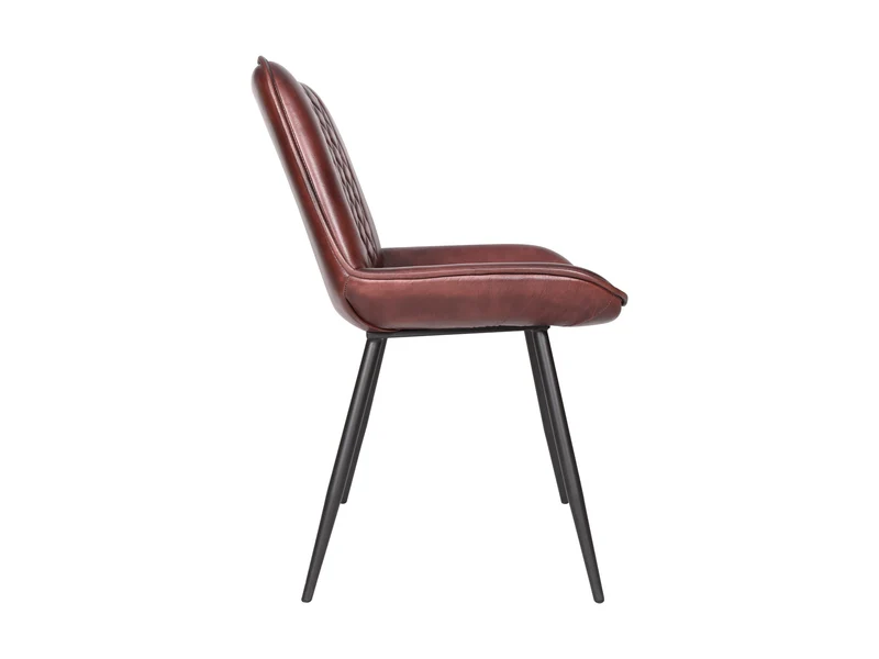Chaise Nessa cuir bourgogne