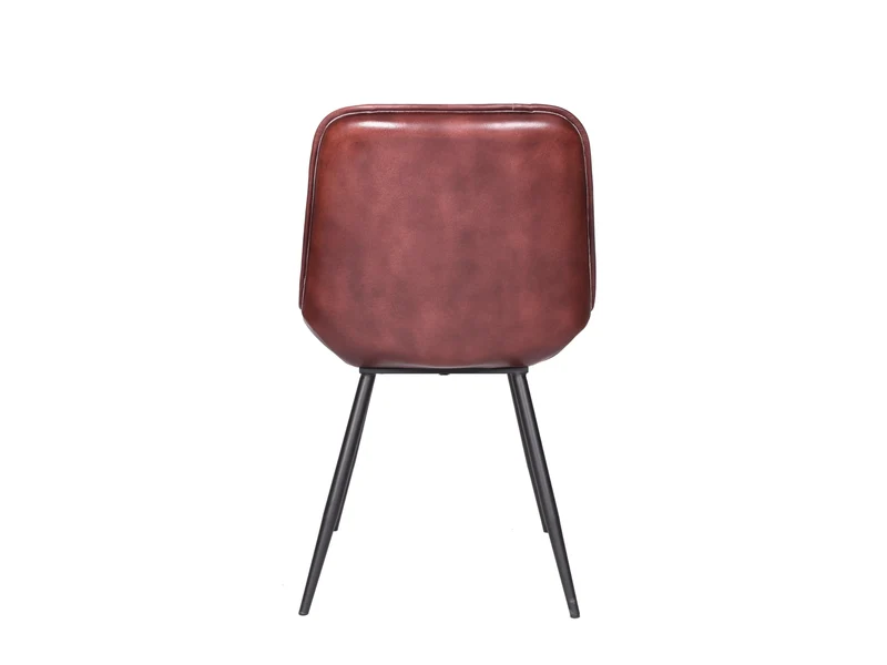 Chaise Nessa cuir bourgogne