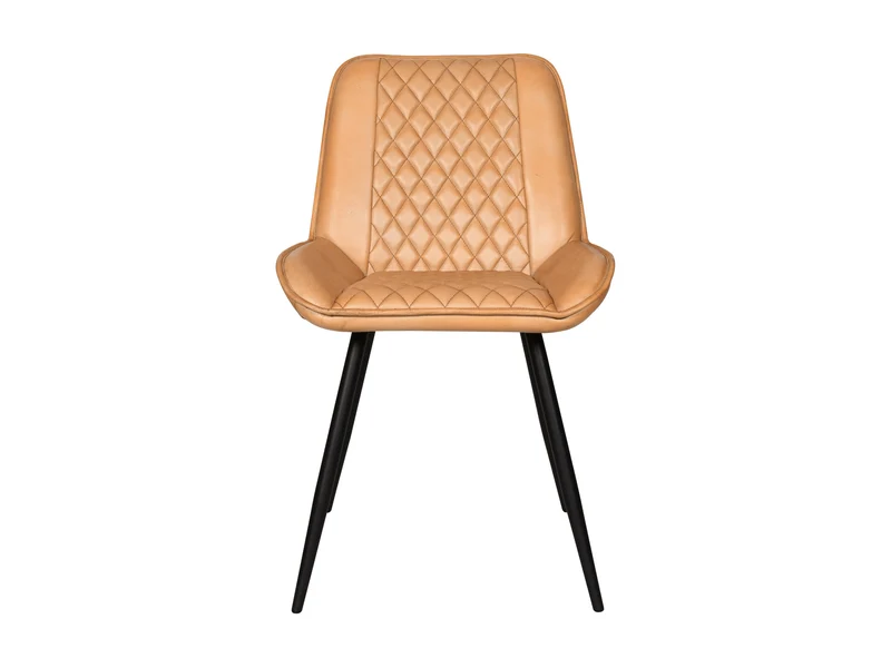 Chaise Nessa cuir orange