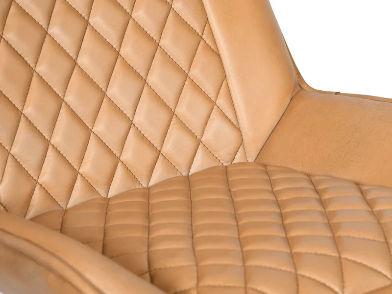 Chaise Nessa cuir orange