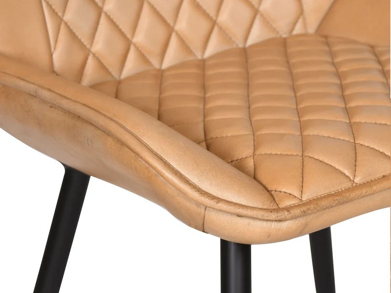 Chaise Nessa cuir orange