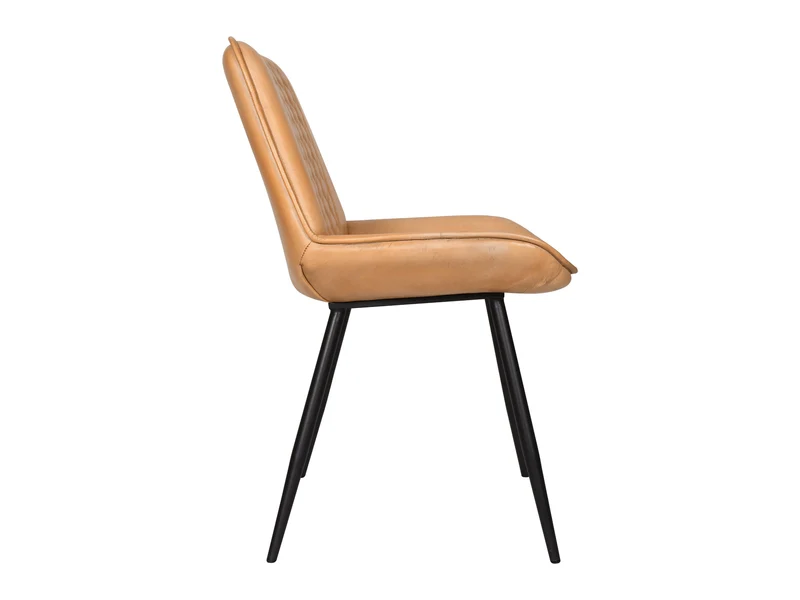 Chaise Nessa cuir orange