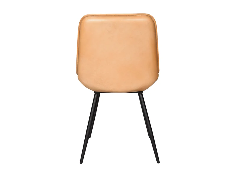 Chaise Nessa cuir orange