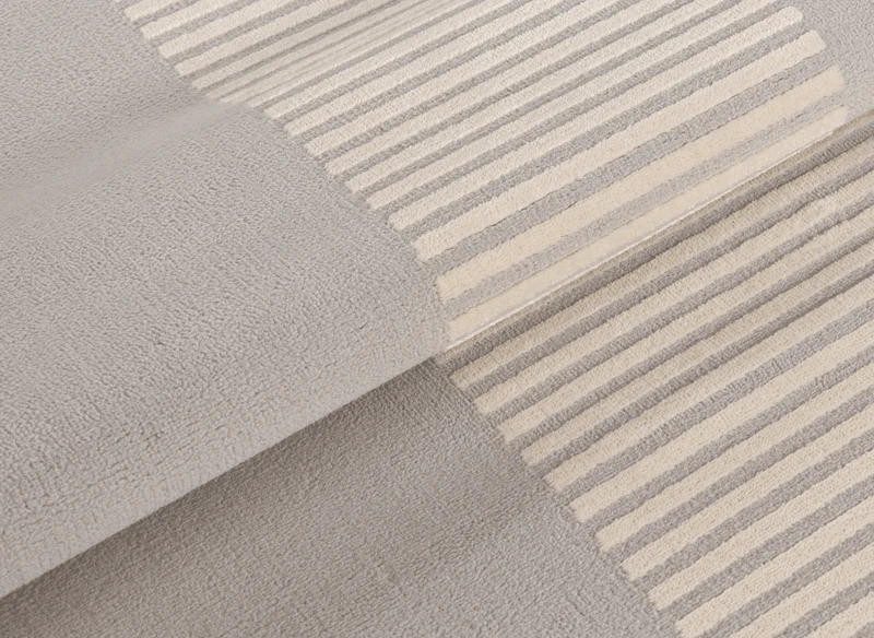 Tapis gris et beige à motifs 200 x 290 cm LYAH